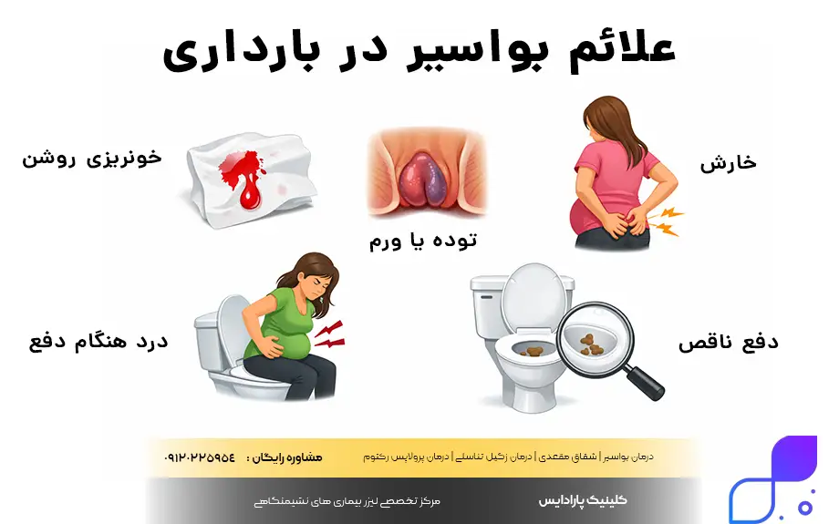 علائم بواسیر در بارداری