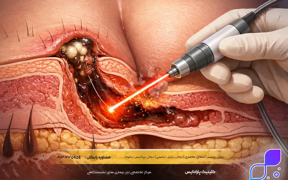 درمان کیست مویی با لیزر