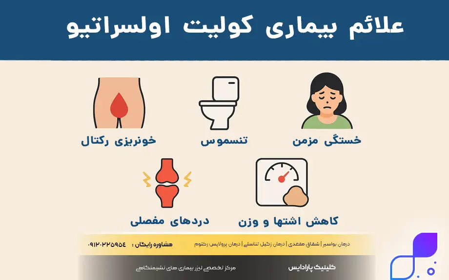 علائم بیماری کولیت اولسراتیو